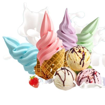맛있는 부드러운 미리 혼합 된 아이스크림 파우더 노란색 또는 크림